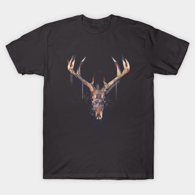 Deer skull, modern, deconstruction T-Shirt by DimDom